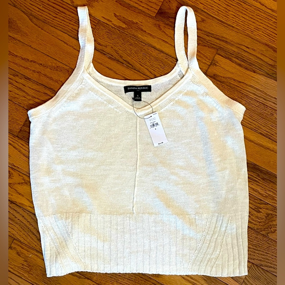 Banana Republic Sweater Tank in Natural Stone NWT